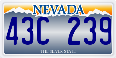 NV license plate 43C239