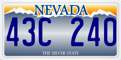 NV license plate 43C240