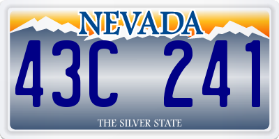 NV license plate 43C241