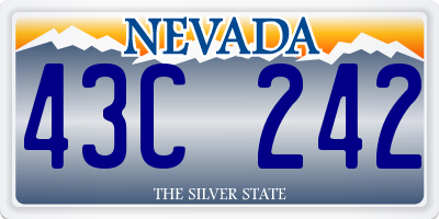 NV license plate 43C242