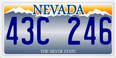 NV license plate 43C246