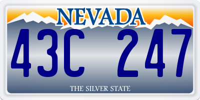 NV license plate 43C247