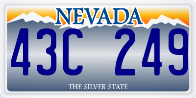 NV license plate 43C249