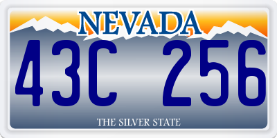 NV license plate 43C256