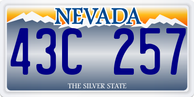 NV license plate 43C257