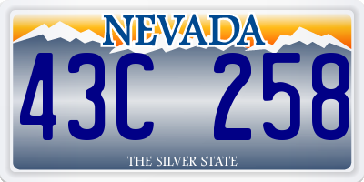 NV license plate 43C258