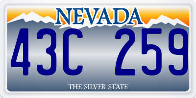 NV license plate 43C259