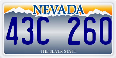 NV license plate 43C260