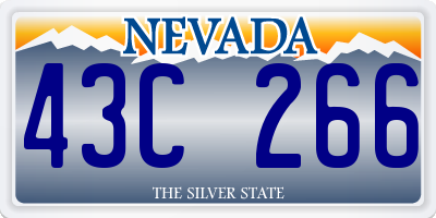 NV license plate 43C266