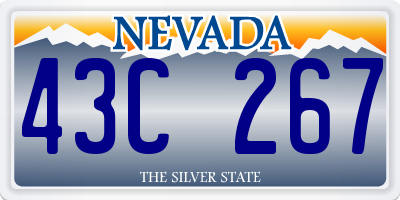 NV license plate 43C267