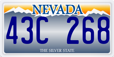 NV license plate 43C268