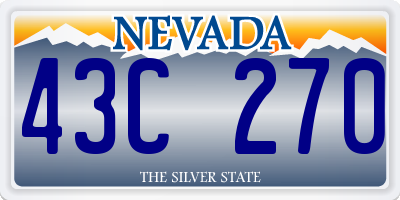 NV license plate 43C270