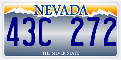 NV license plate 43C272