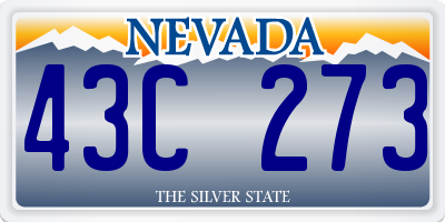 NV license plate 43C273