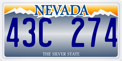 NV license plate 43C274