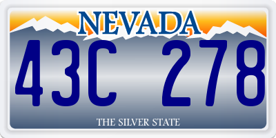 NV license plate 43C278