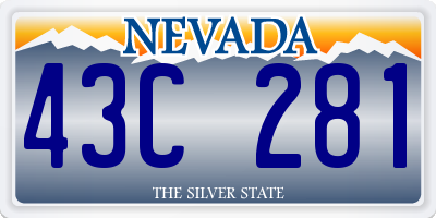 NV license plate 43C281