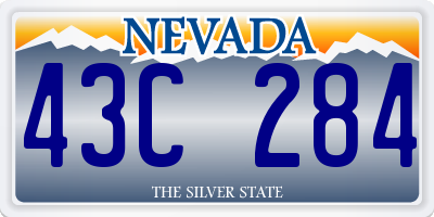 NV license plate 43C284