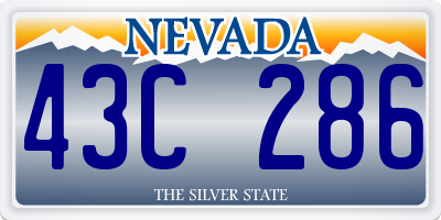 NV license plate 43C286