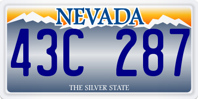 NV license plate 43C287