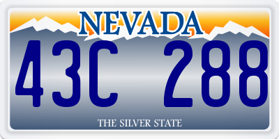 NV license plate 43C288