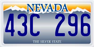 NV license plate 43C296