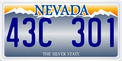 NV license plate 43C301