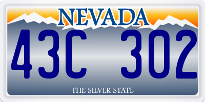 NV license plate 43C302