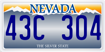 NV license plate 43C304