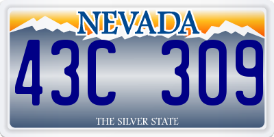 NV license plate 43C309