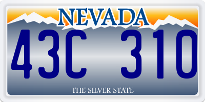 NV license plate 43C310