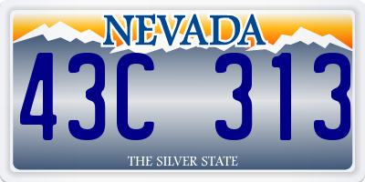 NV license plate 43C313