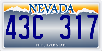 NV license plate 43C317