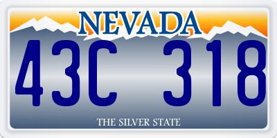 NV license plate 43C318