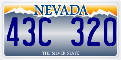 NV license plate 43C320