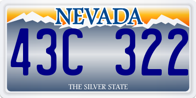 NV license plate 43C322