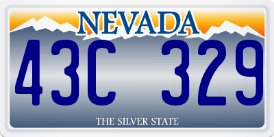 NV license plate 43C329