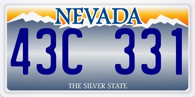 NV license plate 43C331