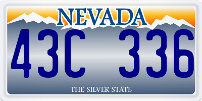 NV license plate 43C336