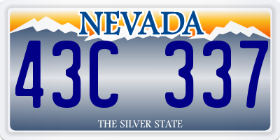 NV license plate 43C337