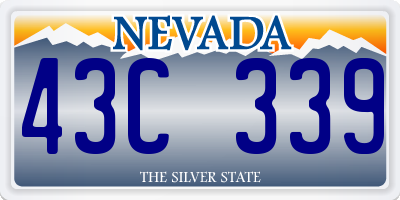 NV license plate 43C339