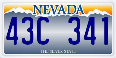 NV license plate 43C341