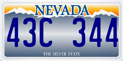 NV license plate 43C344