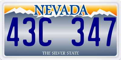 NV license plate 43C347