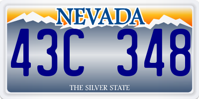 NV license plate 43C348