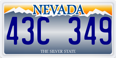 NV license plate 43C349