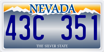 NV license plate 43C351