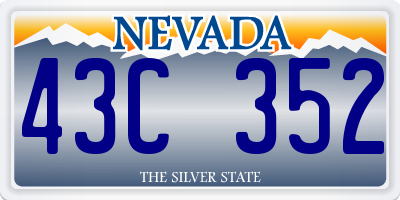 NV license plate 43C352