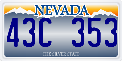 NV license plate 43C353