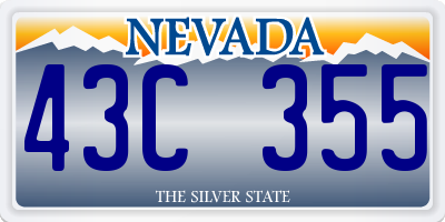 NV license plate 43C355